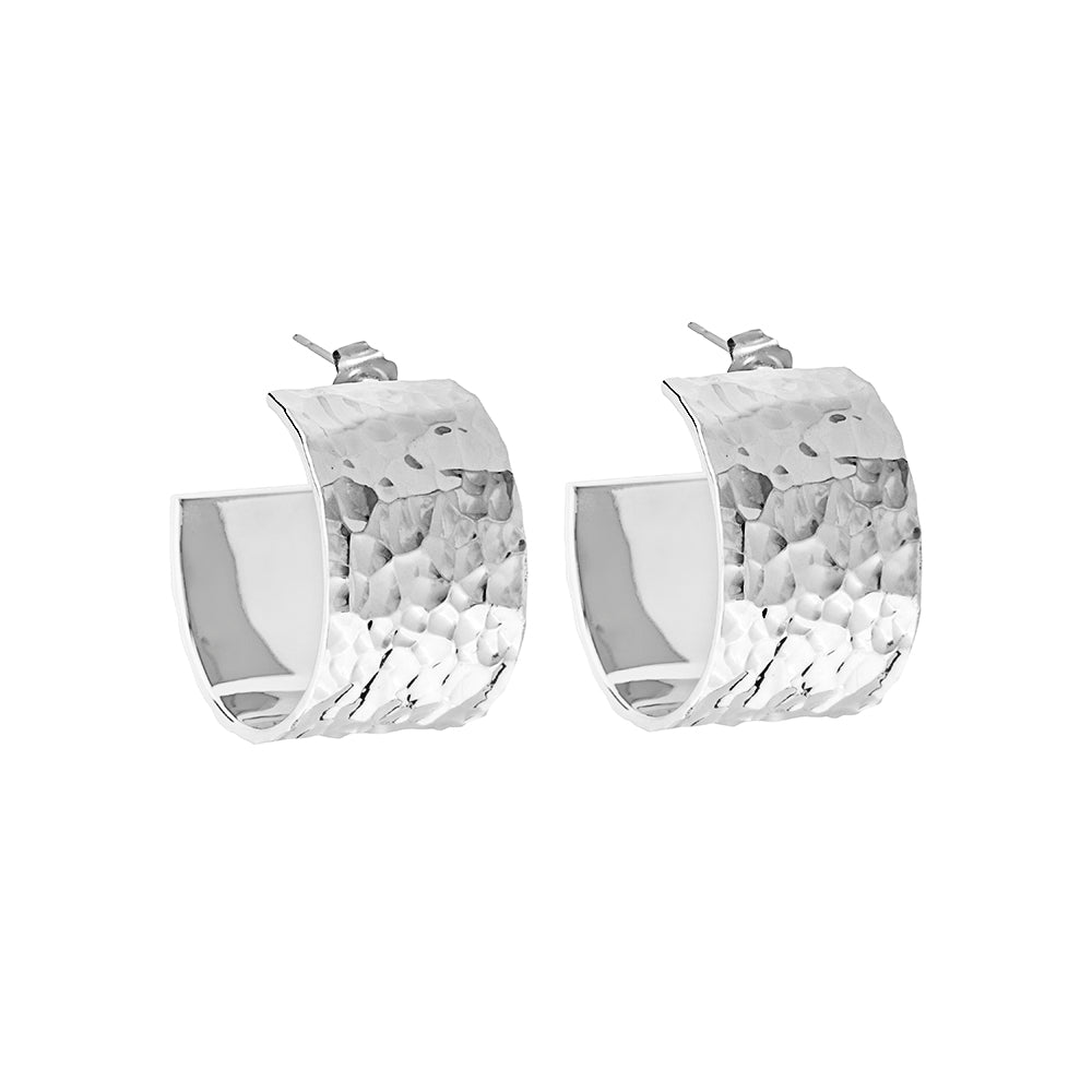 Lindi Kingi Deluxe Solaris REMIX Cubby Hoops Silver