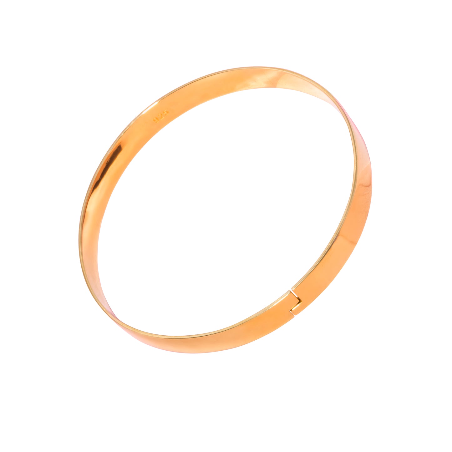The Winding Road Bangle | Gold on White Background Republic Road