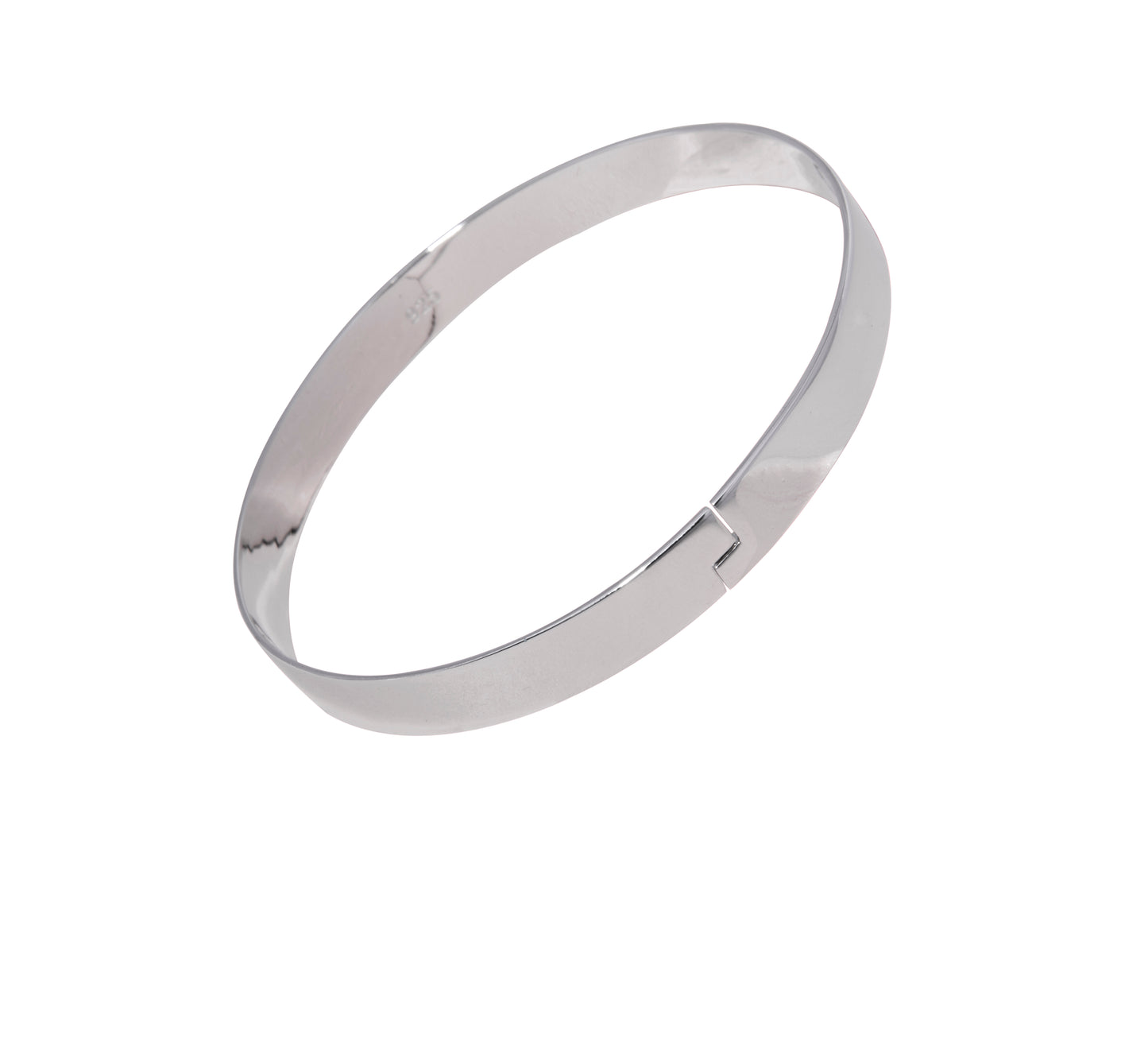 The Winding Road Bangle Silver on White Background Republic Road