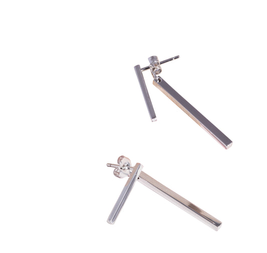 Republic Road Silver Jacket Earrings on White 