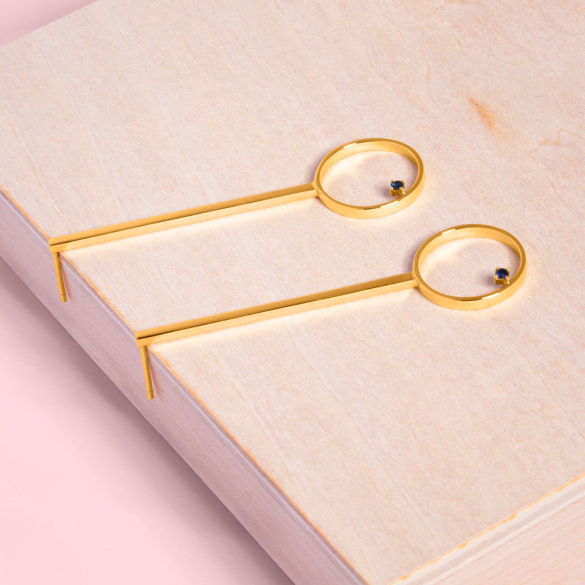 Republic Road Illuminate | The Speck Earrings Gold on Wood 