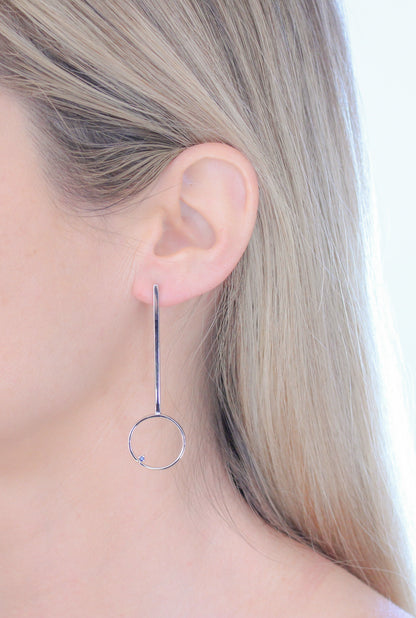 The Speck Drop Earrings Silver